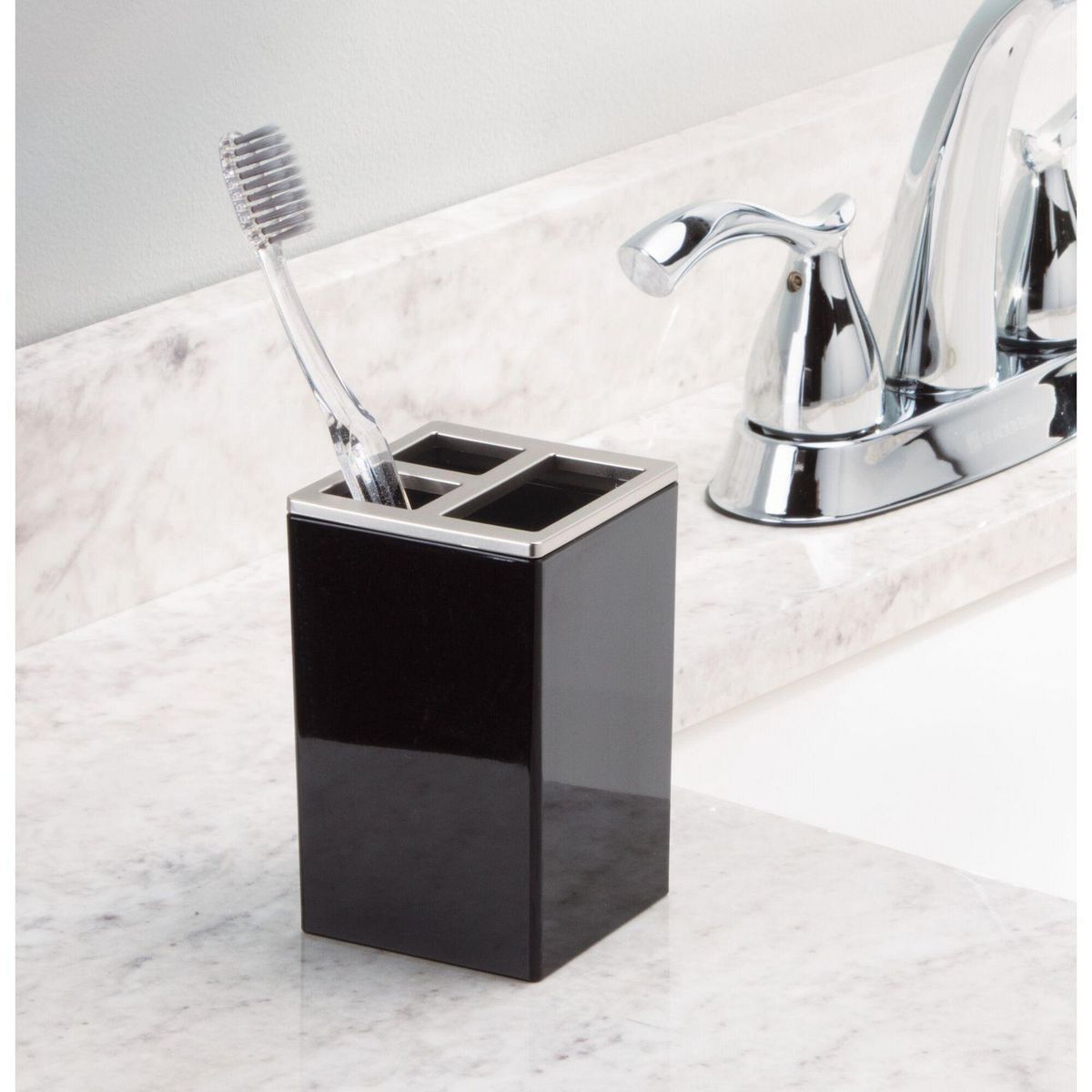 IDESIGN - Portacepillo Clarity Black