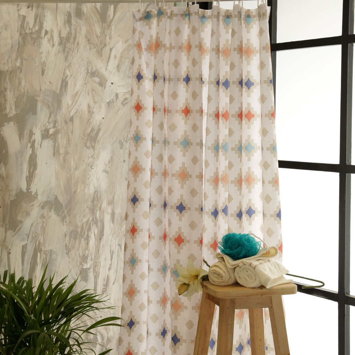 JUST HOME COLLECTION - Cortina de Baño East 180x180cm