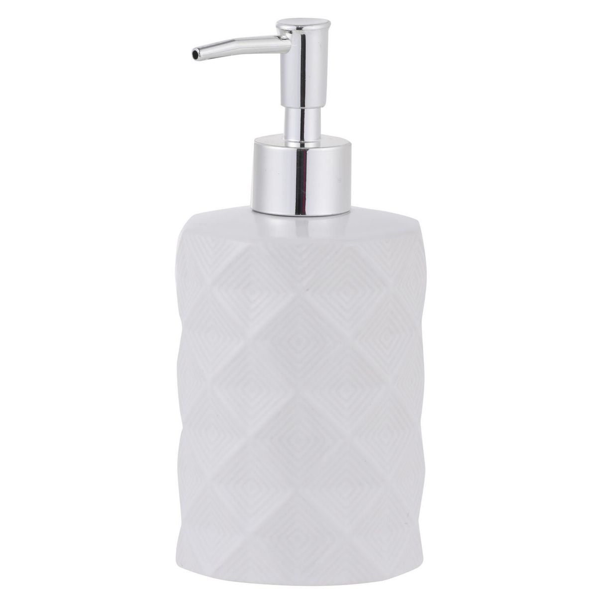 JUST HOME COLLECTION - Dispensador de Jabón Rombos Blanco