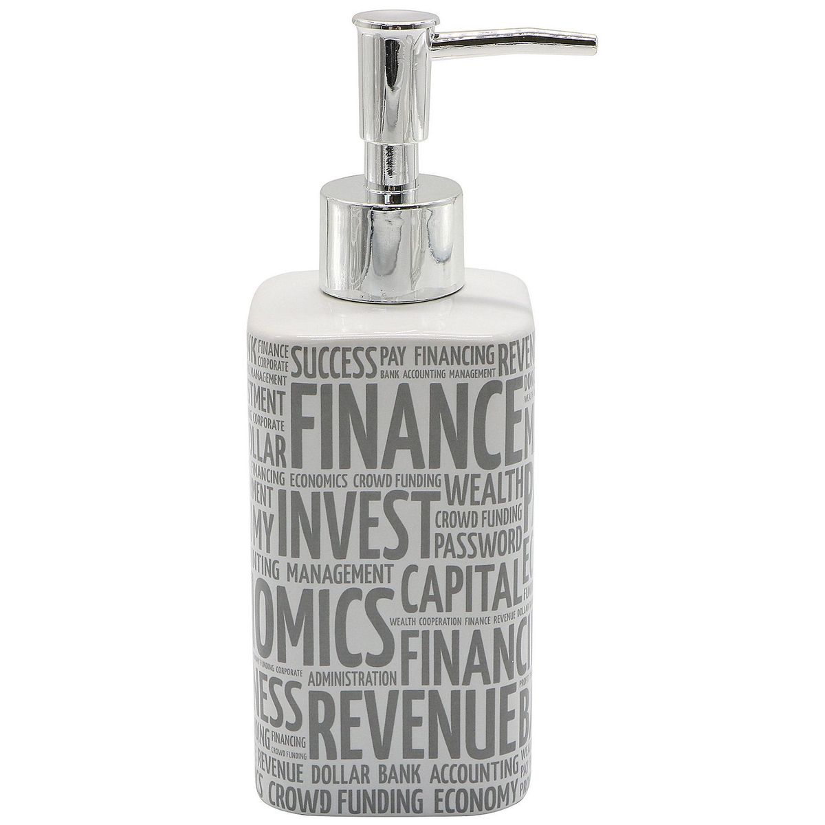 JUST HOME COLLECTION - Dispensador de Jabón Palabras Blanco