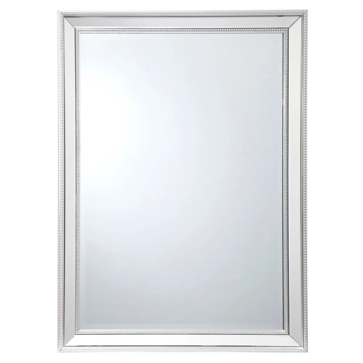 JUST HOME COLLECTION - Espejo Decorativo Rectangular Reflejos Plateado 108x78cm