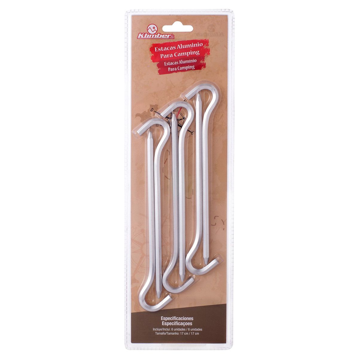 KLIMBER - Set de 6 estacas de Aluminio