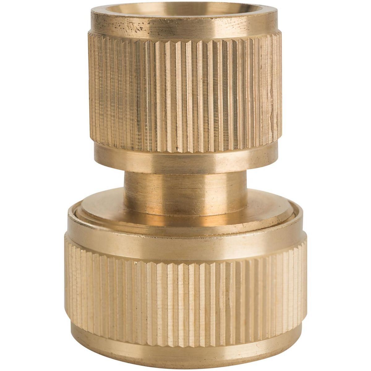 Conector rápido de bronce 3/4'' con stop, marca ERGO - Foto Principal