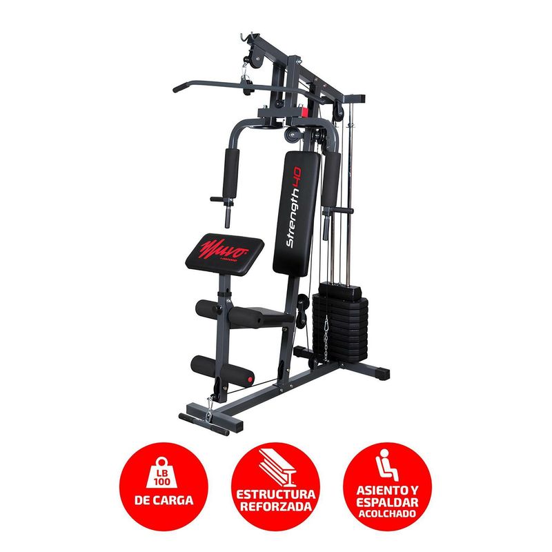 MUVO BY OXFORD - Mini Gimnasio 7 en 1 Strength 40