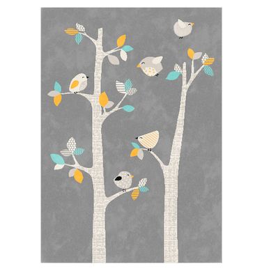 Alfombra Rectangular Canvas Birds 120x170cm