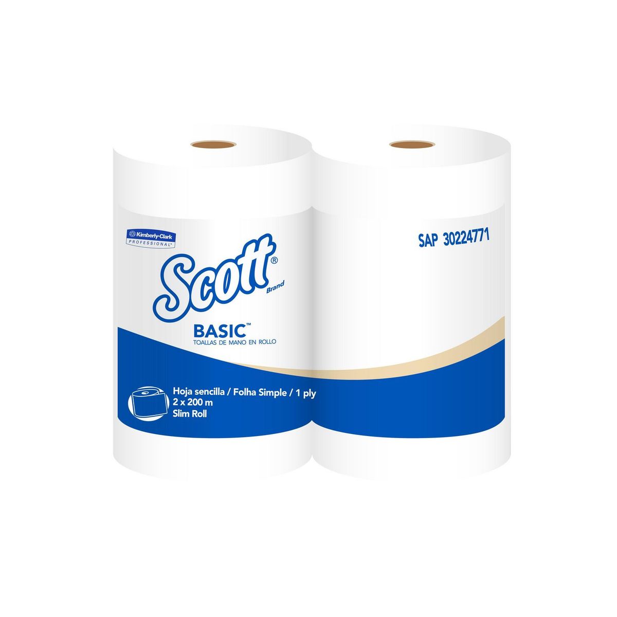 SCOTT - Papel Toalla De Mano En Rollo Scott 2 Rollos X 200M