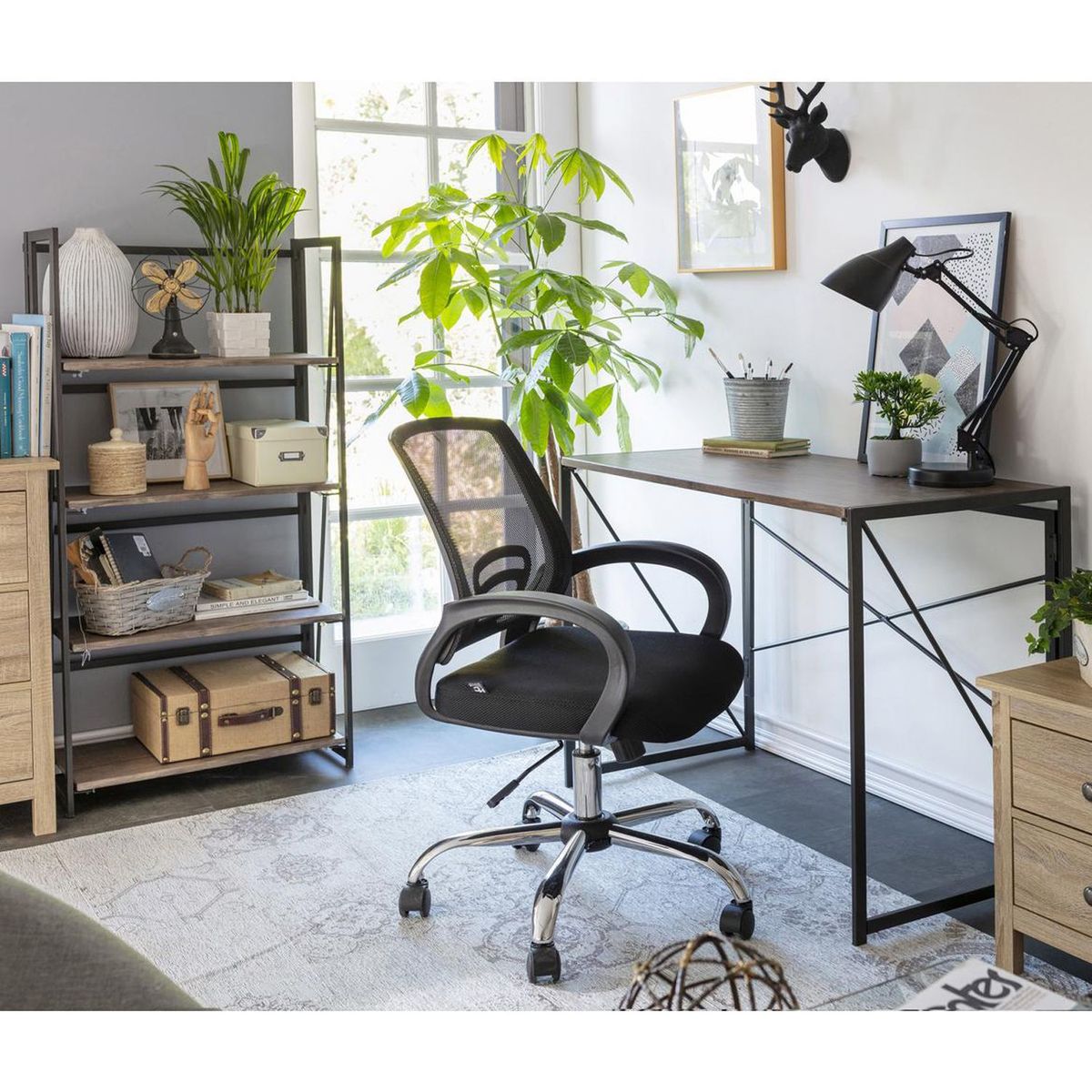 JUST HOME COLLECTION - Escritorio con Estante Metal