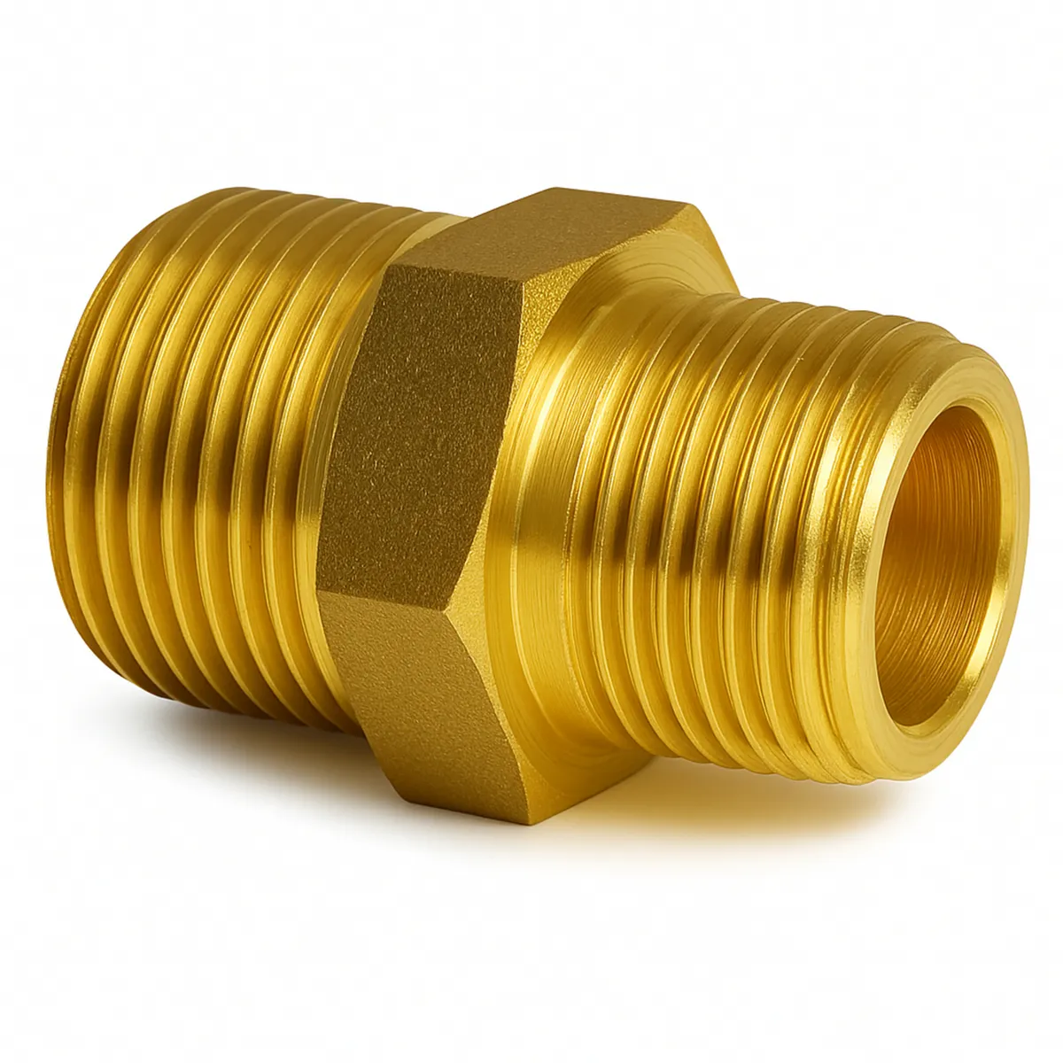 BRONZOTEK - Unión Macho de Bronce de 1/2" x 3/8" NPT