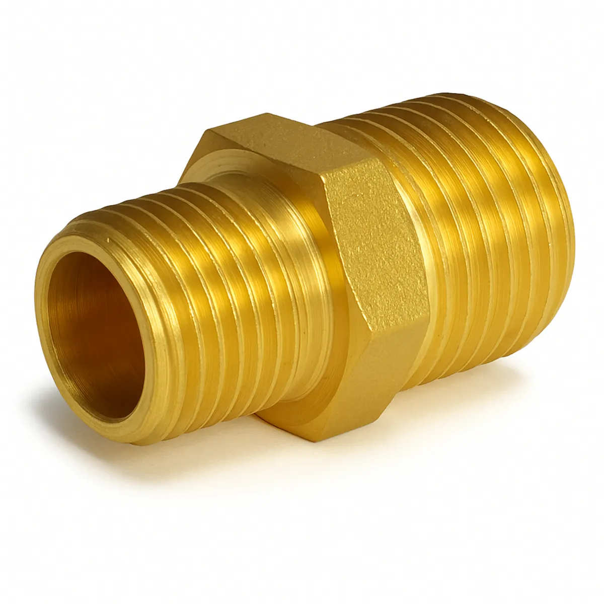 BRONZOTEK - Unión Macho de Bronce de 1/2" x 3/8" NPT