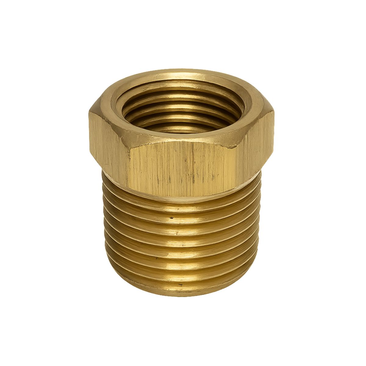 BRONZOTEK - Bushing de bronce 3/8" NPT Macho x 1/4" NPT Hembra