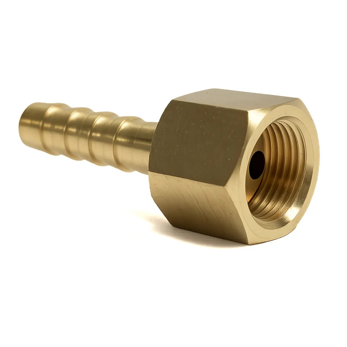  - Tuerca Espigada de Bronce de 1/4 NPS X 5/16 HEM