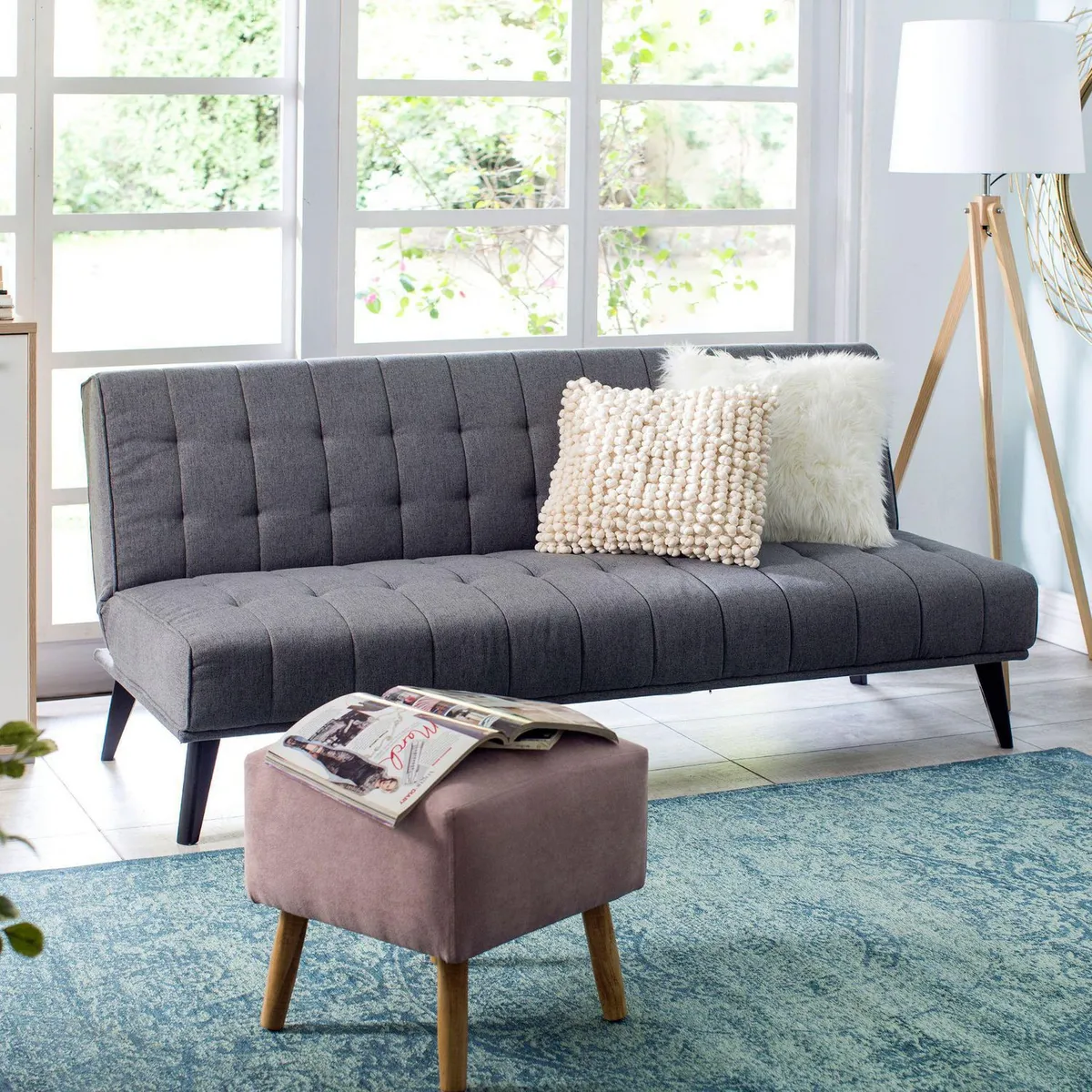 JUST HOME COLLECTION - Sofá Cama Montevideo Gris