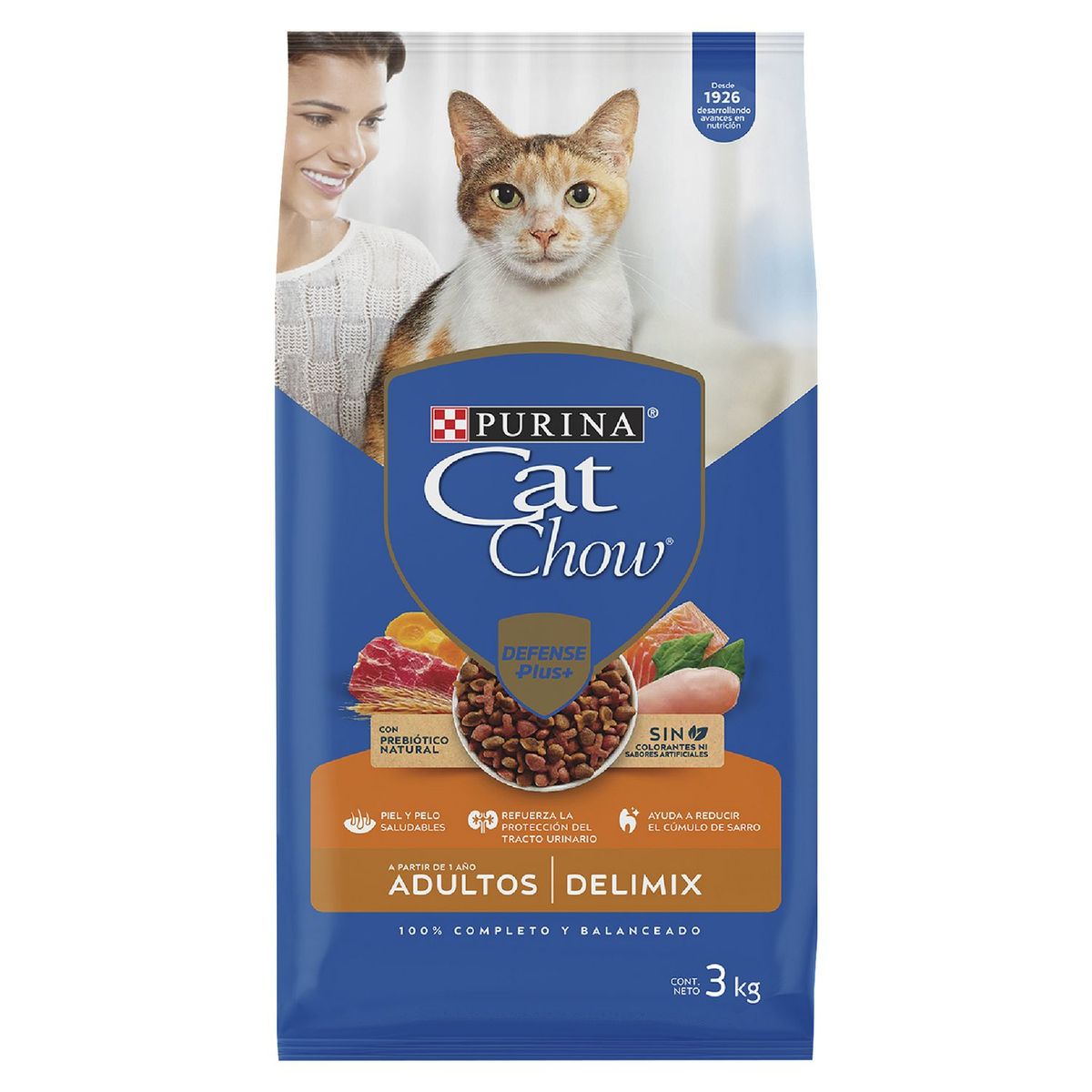 CAT CHOW - Cat Chow Adultos Croquetas para Gatos Delimix 3kg Salmón