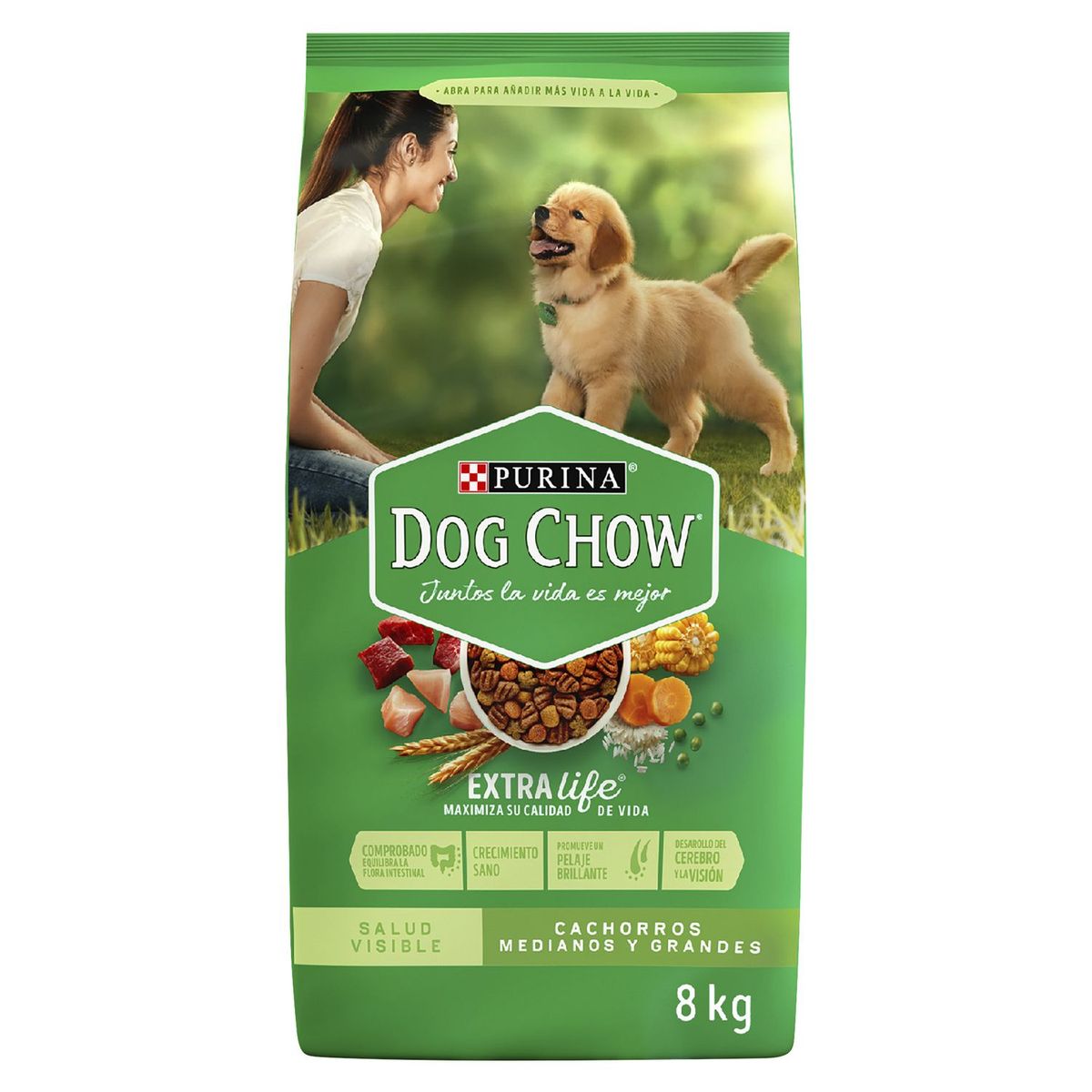 DOG CHOW - Dog Chow Cachorros Raza Med. y Grande Croquetas Perros 8kg