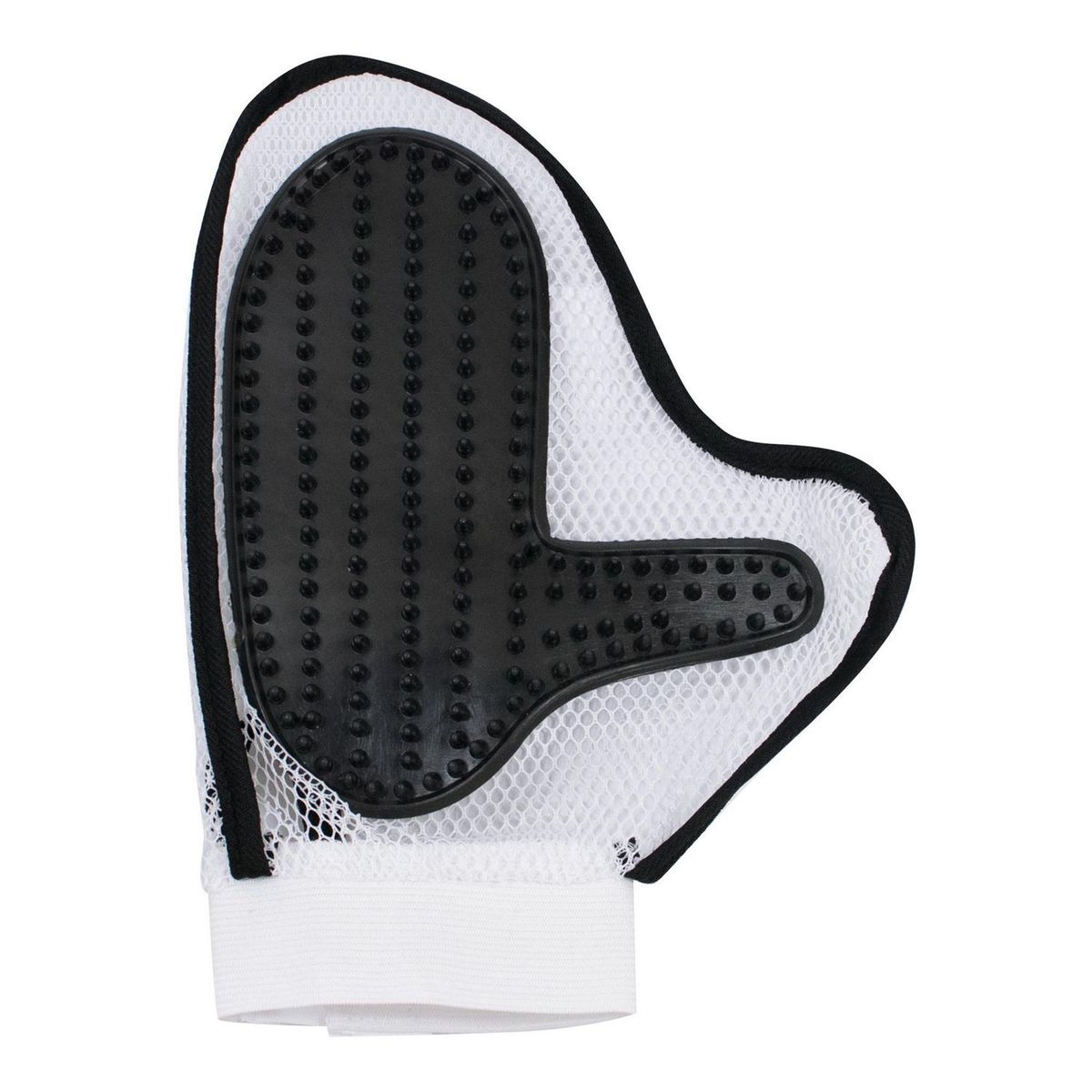 GENERICO - Guante de Masajes para Perro de Malla Color Blanco y Negro