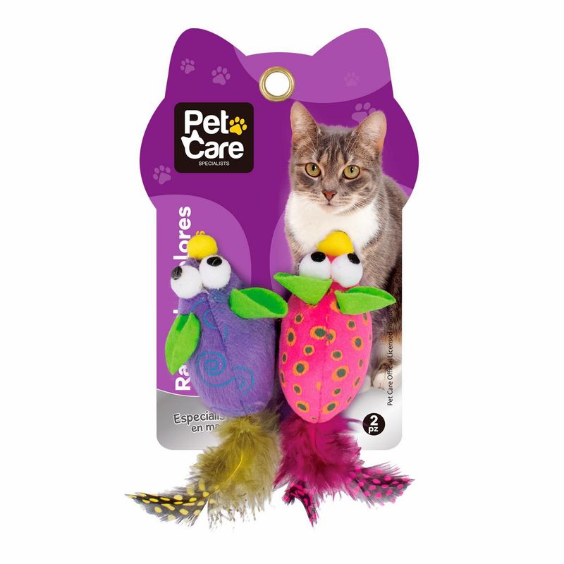 GENERICO - Ratón con Plumas para Gatos