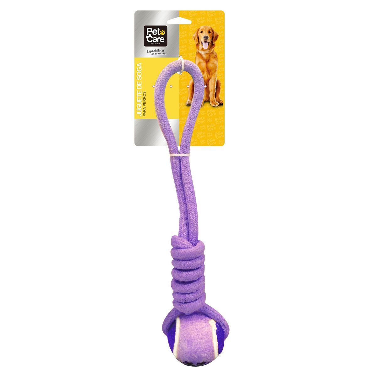 GENERICO - Soga para Perro Caucho y Nylon Lila 8x8x34cm
