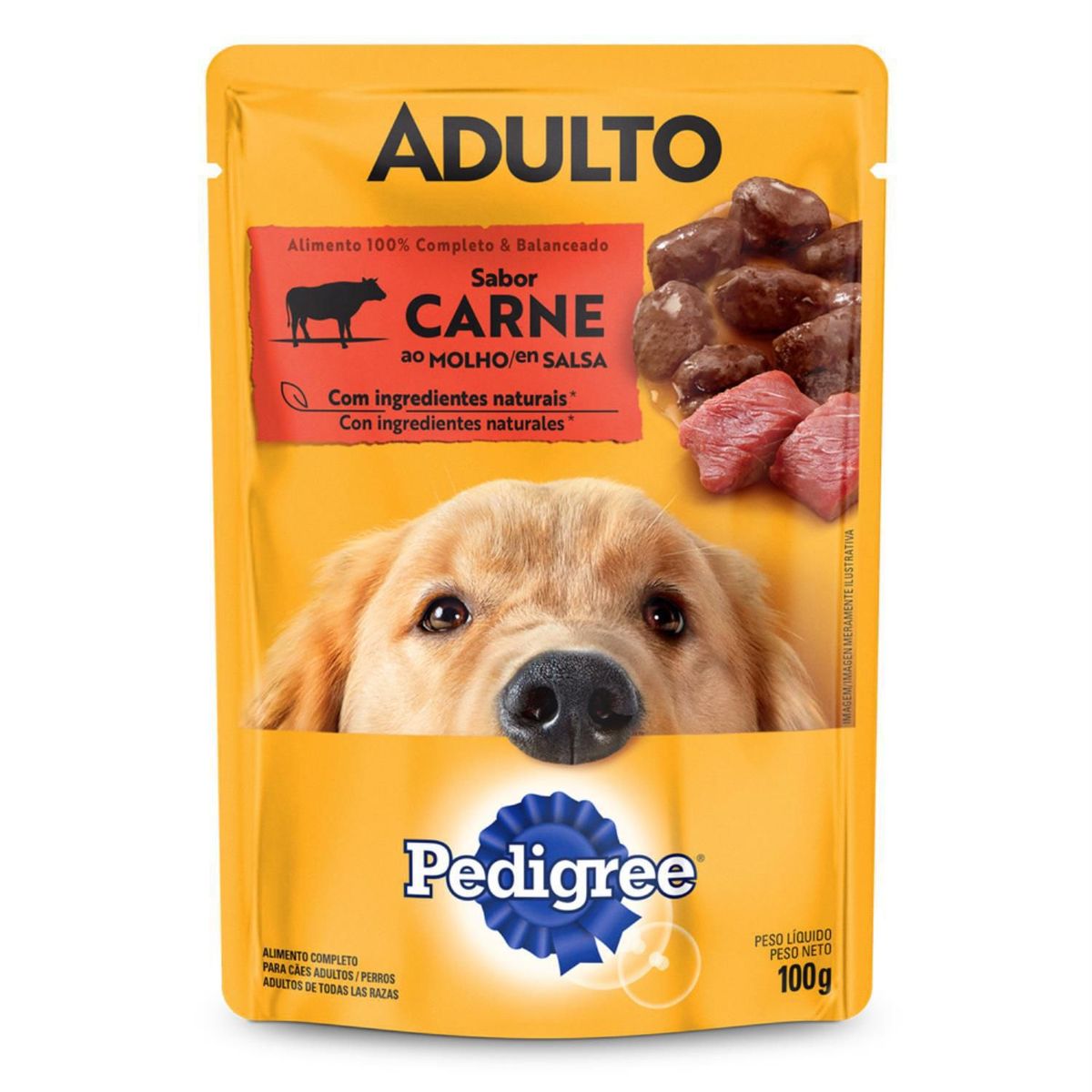 PEDIGREE - Pedigree Adultos Alimento para Perros 100 gr Carne en Salsa