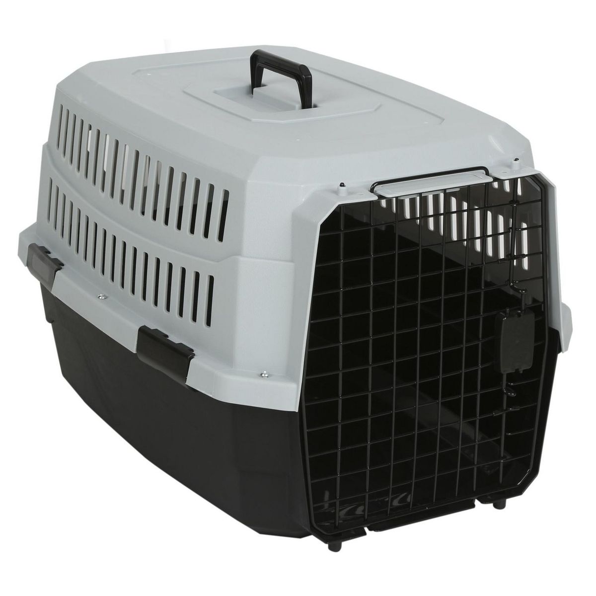 HOME TOOLS - Jaula de Transporte para Perro Extra Grande Gris 53x46x68cm