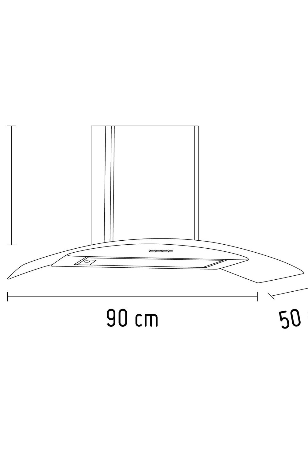 ELECTROLUX - Campana Extractora Electrolux 90cm Decorativa EJWB362TDIS Inox