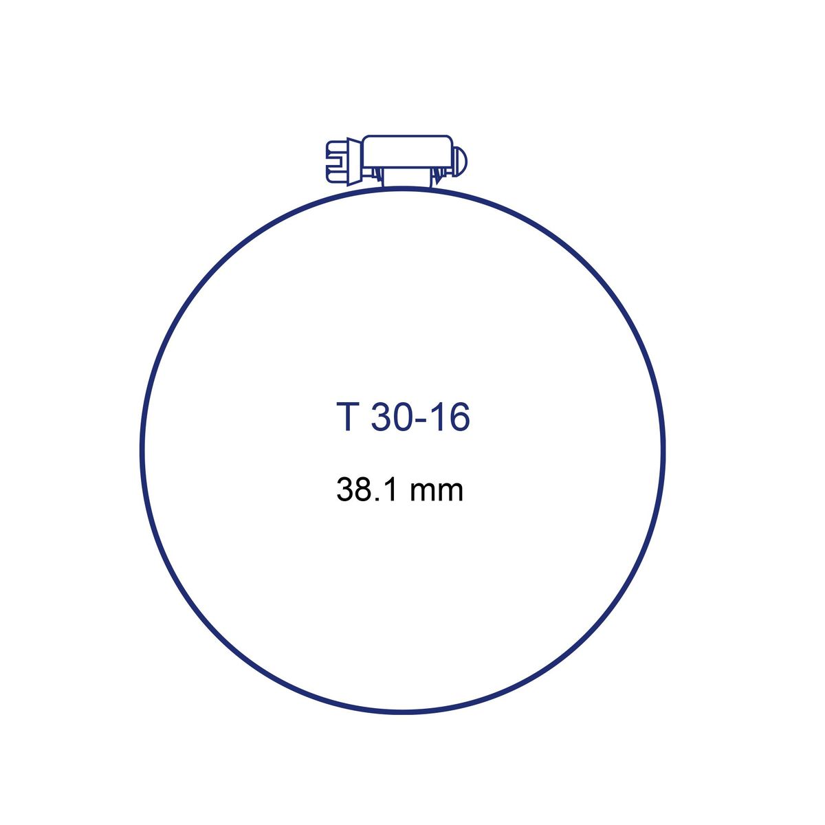 TITAN - Abrazadera 13/16" - 1 1/2"