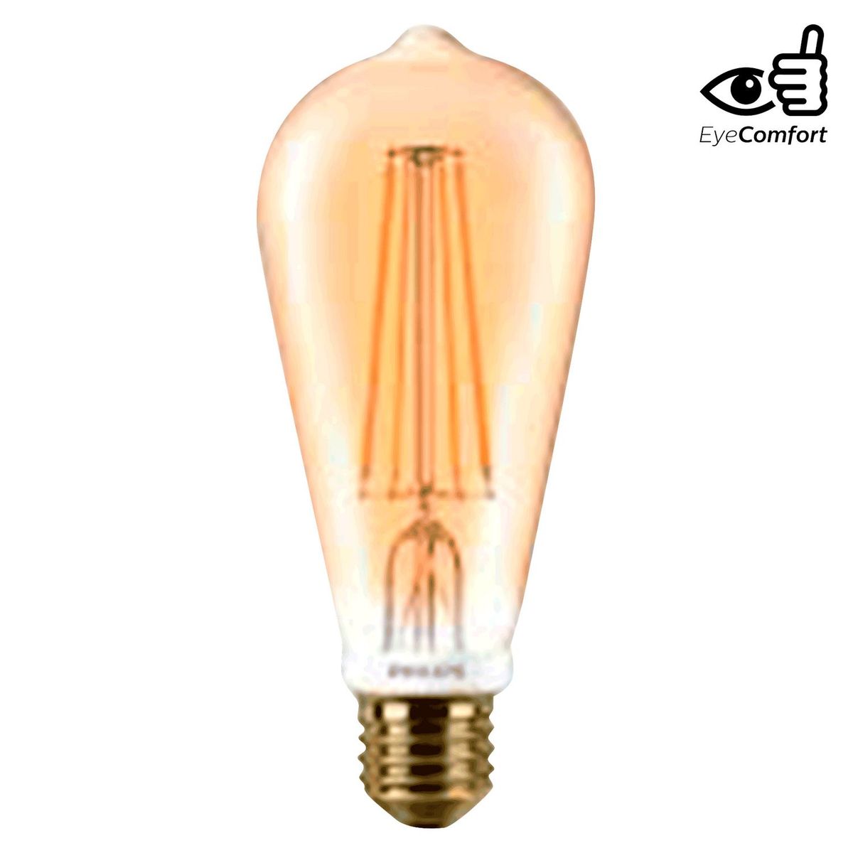 PHILIPS - Foco LED Vintage Pera E27 7W Luz Amarilla