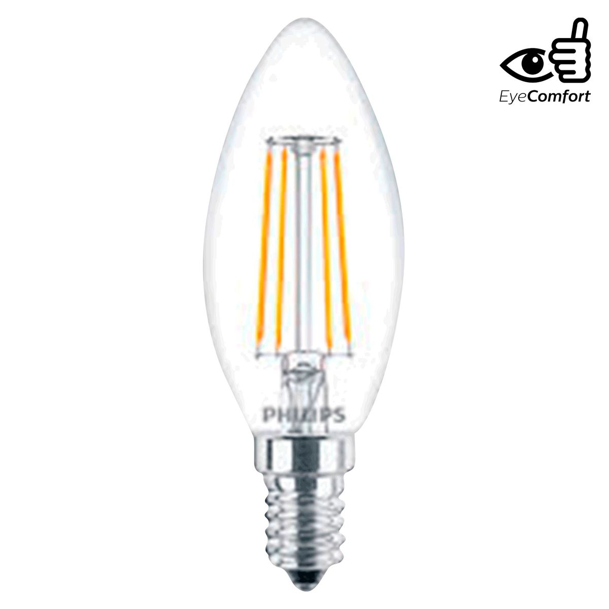 PHILIPS - Foco LED Vintage Globo E14 4W Luz Amarilla
