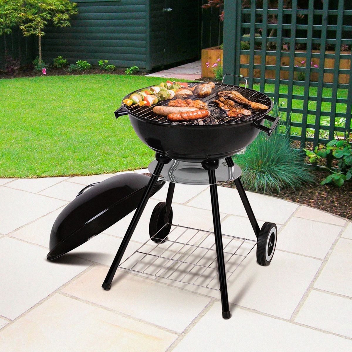 MR BEEF - Parrilla a Carbón Redonda 45x74x45cm