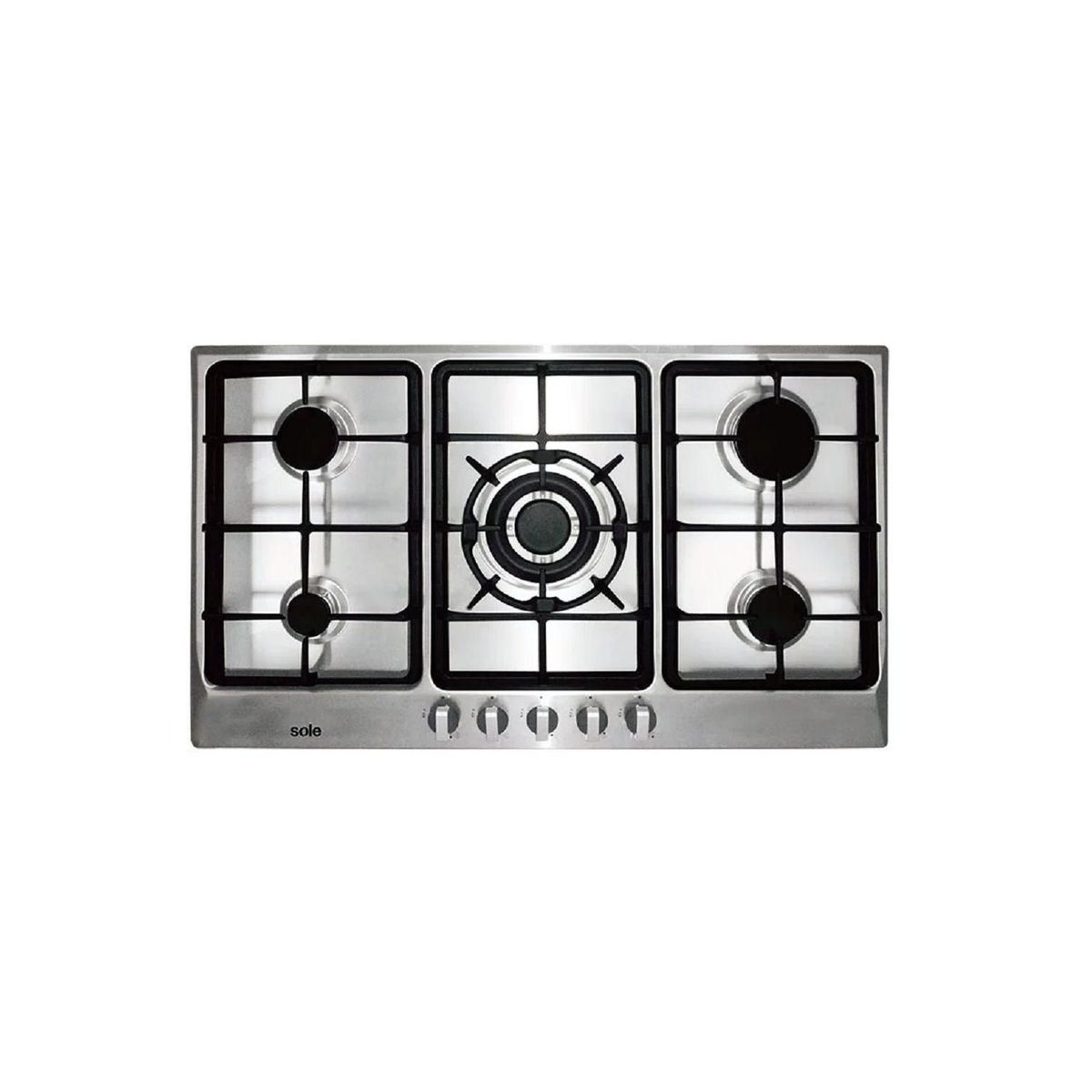SOLE - Encimera Empotrable A Gas 5 Hornillas 86cm Sole 3120SOLCO038