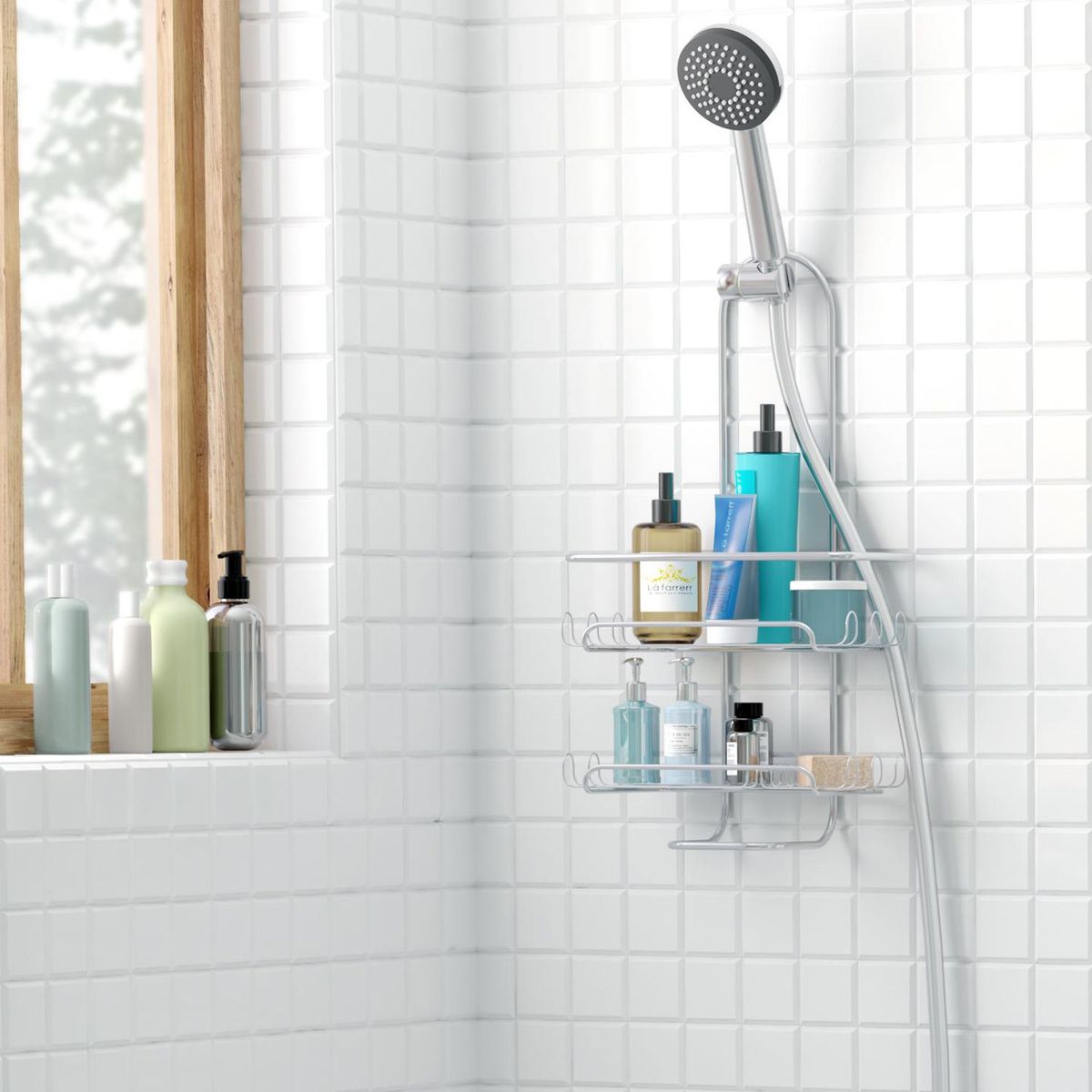 IDESIGN - Organizador de Baño 2 Repisas Acero