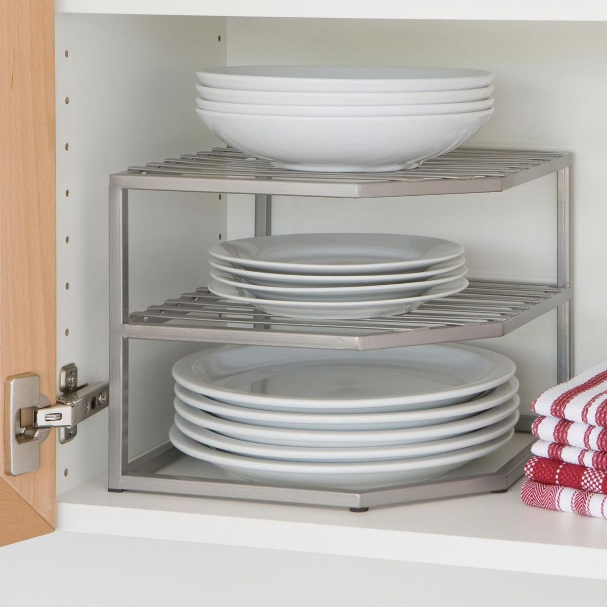 JUST HOME COLLECTION - Repisa Organizador Esquinero de Cocina 3 Niveles Metal