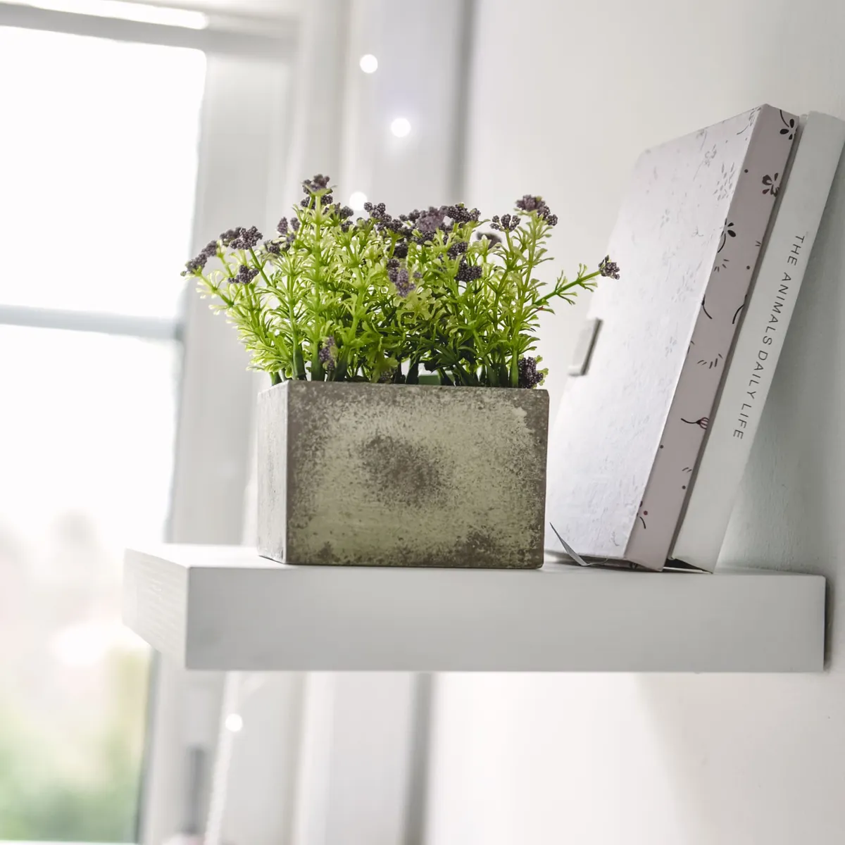 JUST HOME COLLECTION - Repisa Flotante de Melamina 25x25x3.8cm Blanco