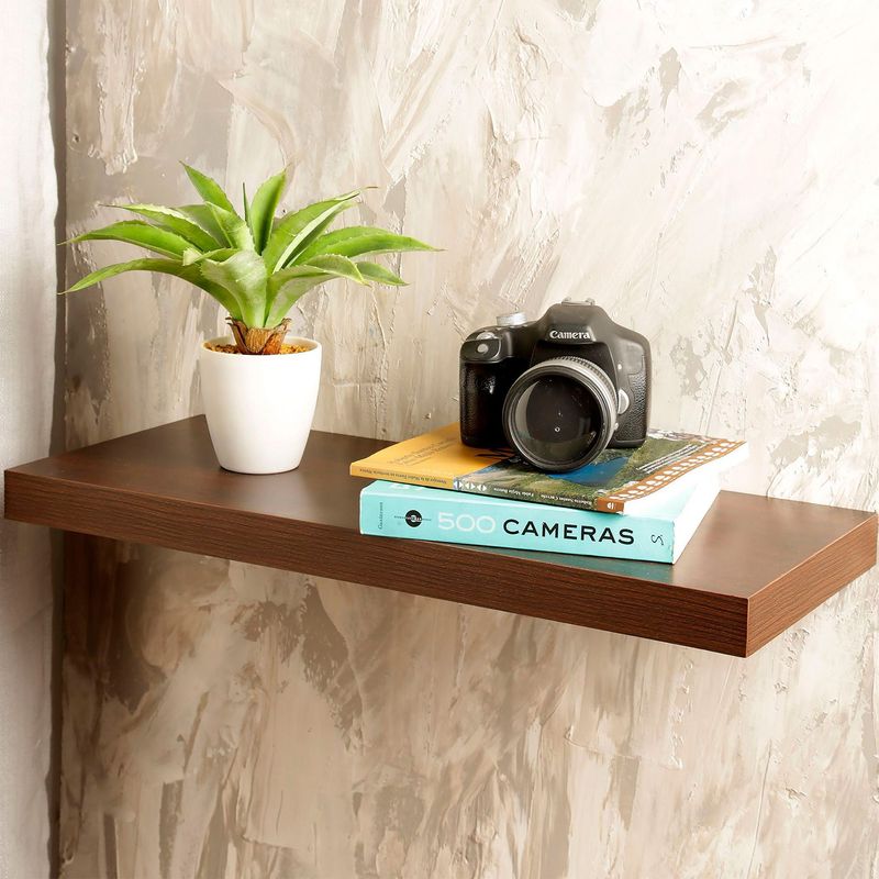 JUST HOME COLLECTION - Repisa Flotante de Melamina 60x25x3.8cm Wengue