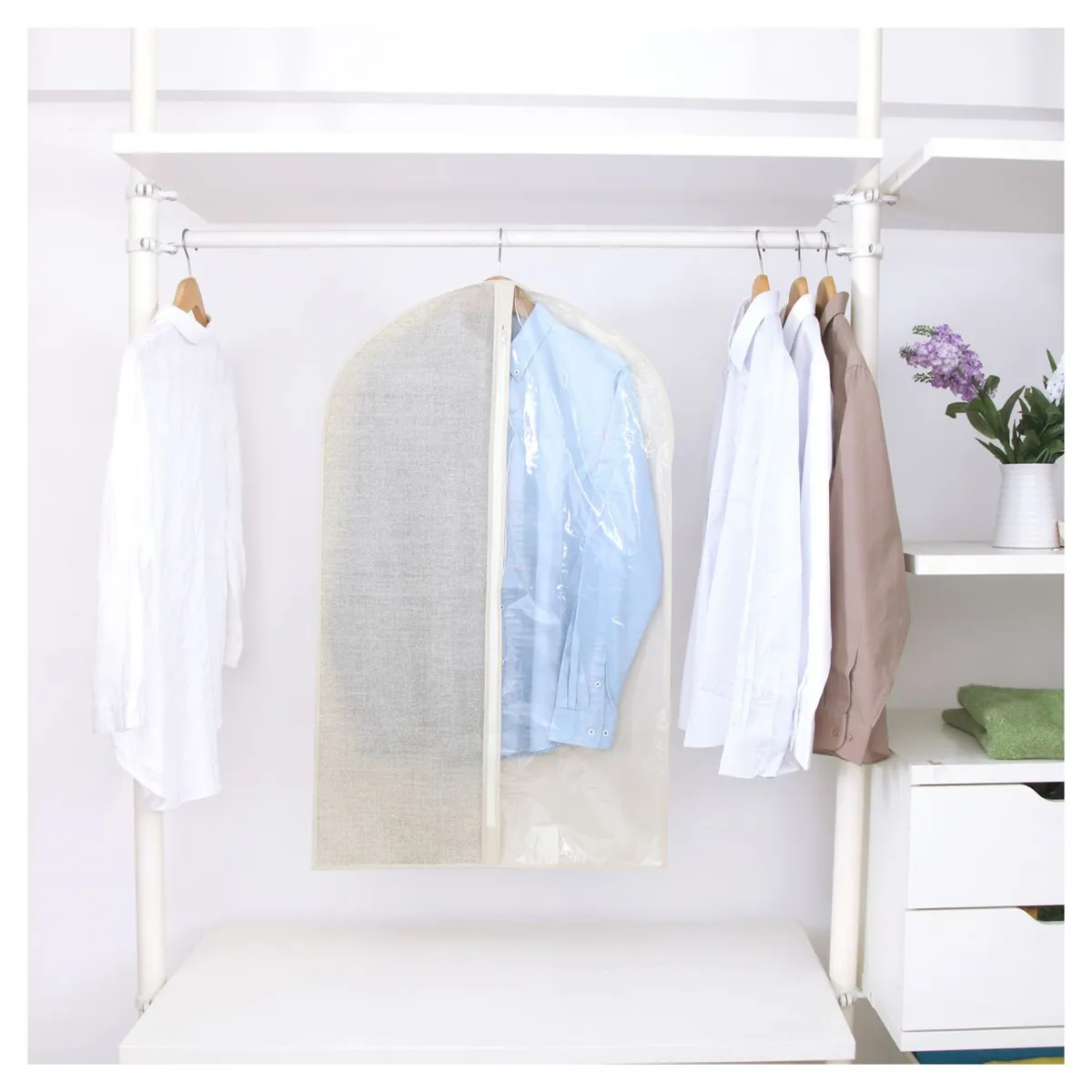 JUST HOME COLLECTION - Funda para Ropa de Tela 60x100cm