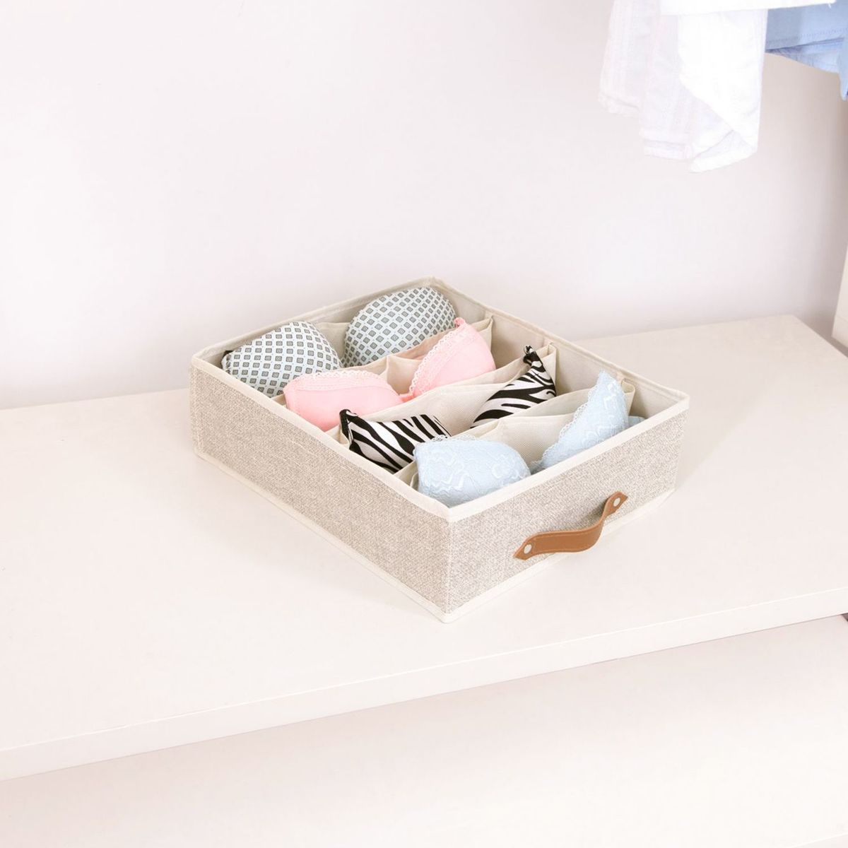 JUST HOME COLLECTION - Caja Organizadora de Ropa 4 Dvisiones
