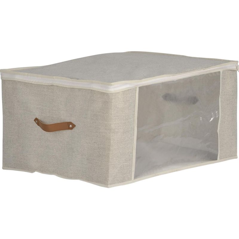 JUST HOME COLLECTION - Caja Organizadora de Tela con Cierre 60x45x30cm