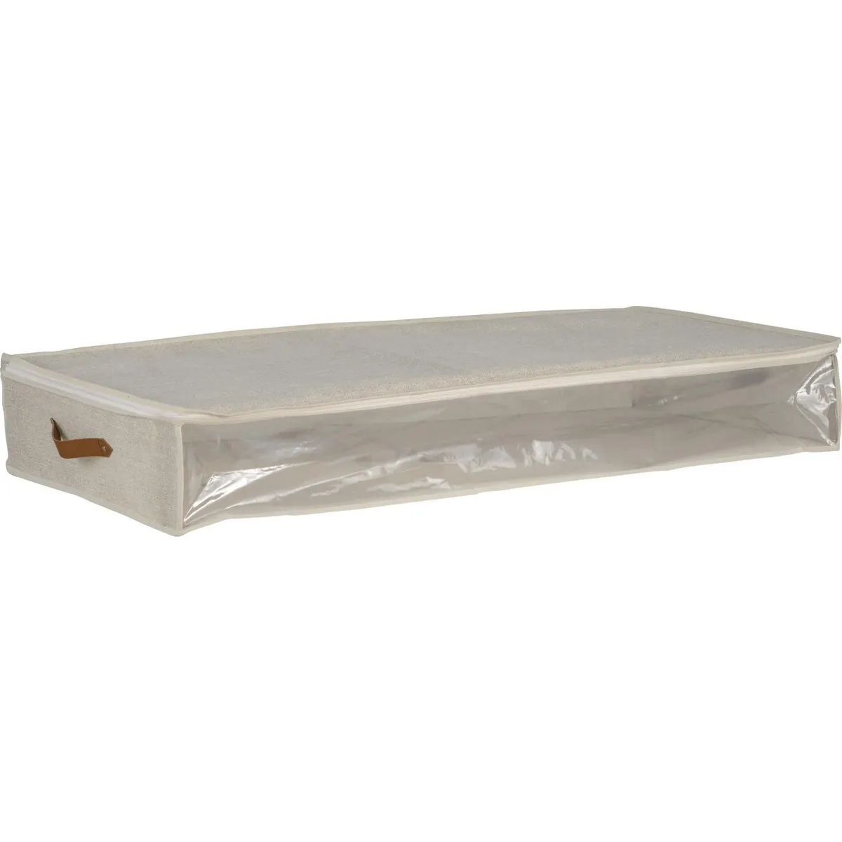 JUST HOME COLLECTION - Organizador de Tela con Cierre Beige 100x45x15cm