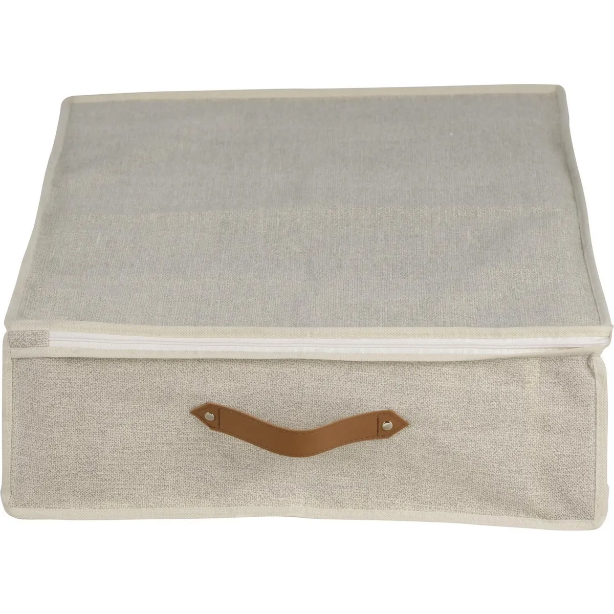 JUST HOME COLLECTION - Organizador de Tela con Cierre Beige 100x45x15cm