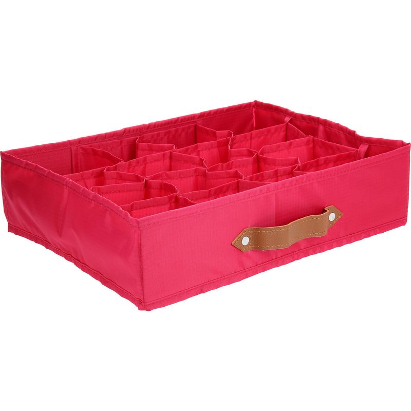 JUST HOME COLLECTION - Caja Organizadora de Tela 35 x 27 x 9 cm Fucsia