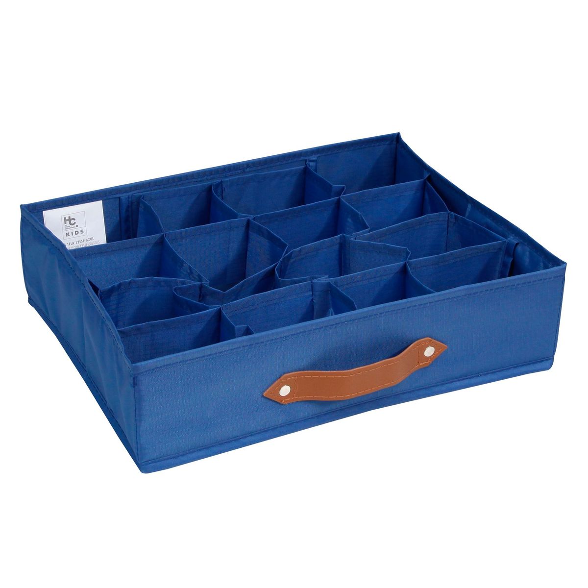 Caja Organizadora Tela 35 x 27 x 9 cm Azul, marca JUST HOME COLLECTION - Foto Principal