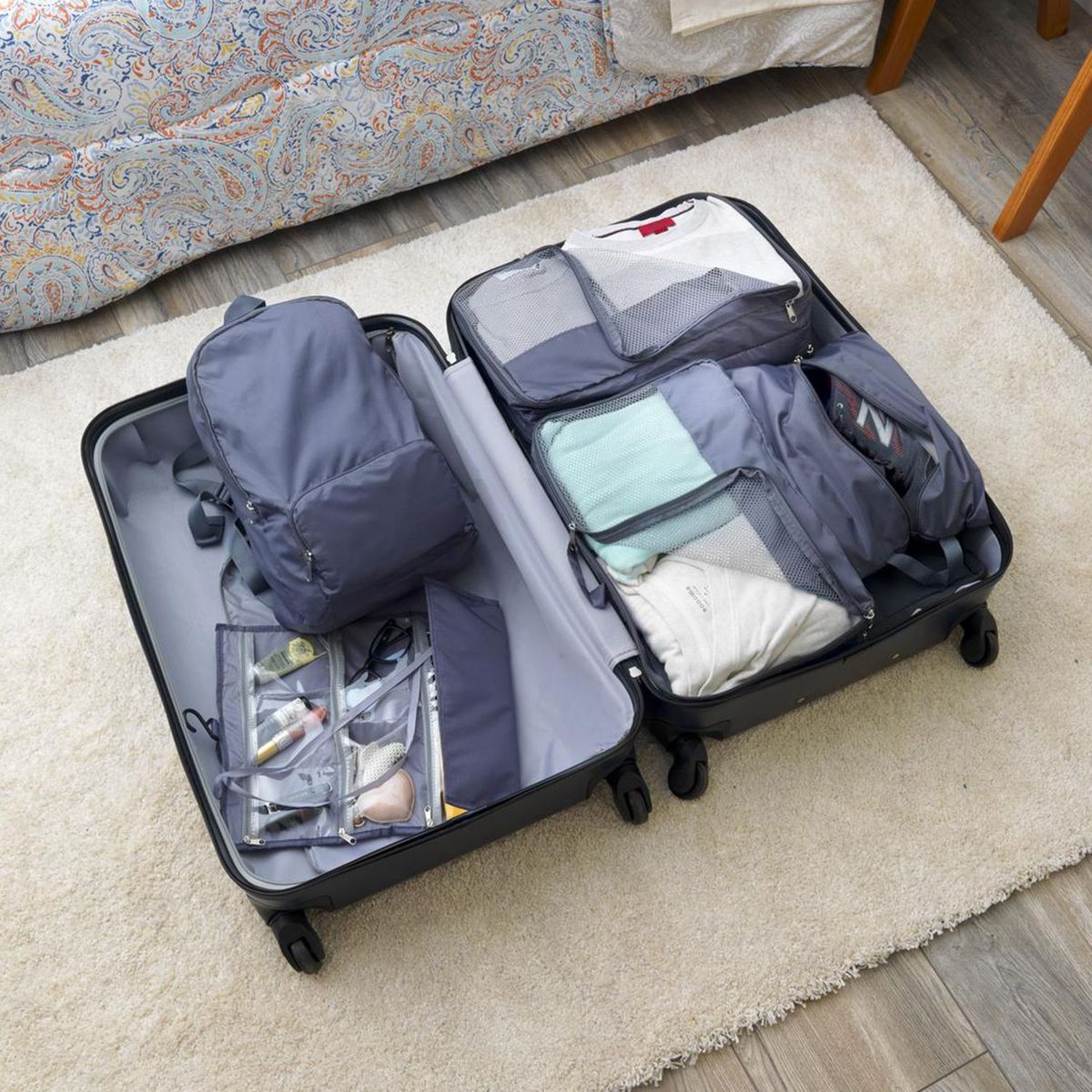 JUST HOME COLLECTION - Mochila Reducible Unisex 28x13x19cm Gris