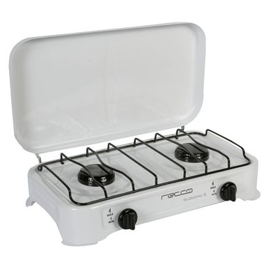Cocina de Mesa Recco a Gas 2 Hornillas Alabama II Blanco