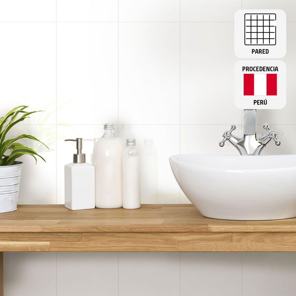 SAN LORENZO - Cerámica Blanco 24x40 cm Marmoladas Brillante 1.76 m2