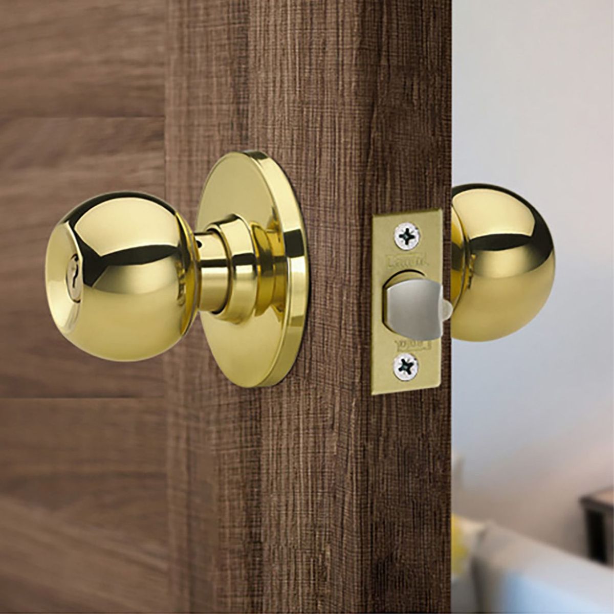 CANTOL - Cerradura de Pomo Dormitorio Dorado