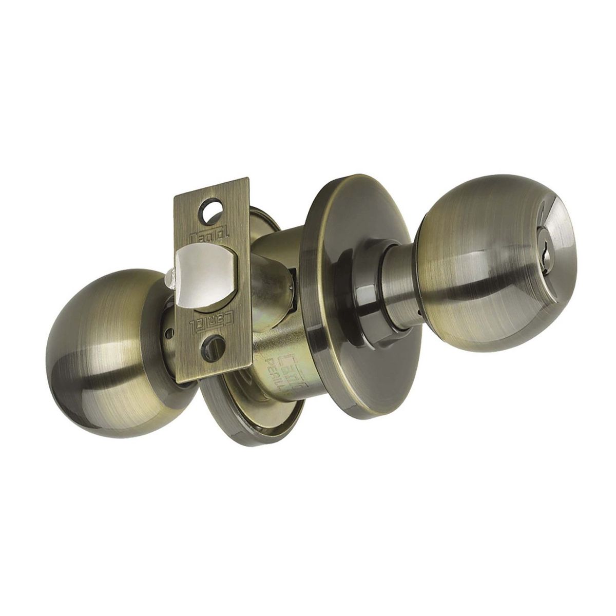 CANTOL - Cerradura de Pomo Dormitorio Bronce Antiguo