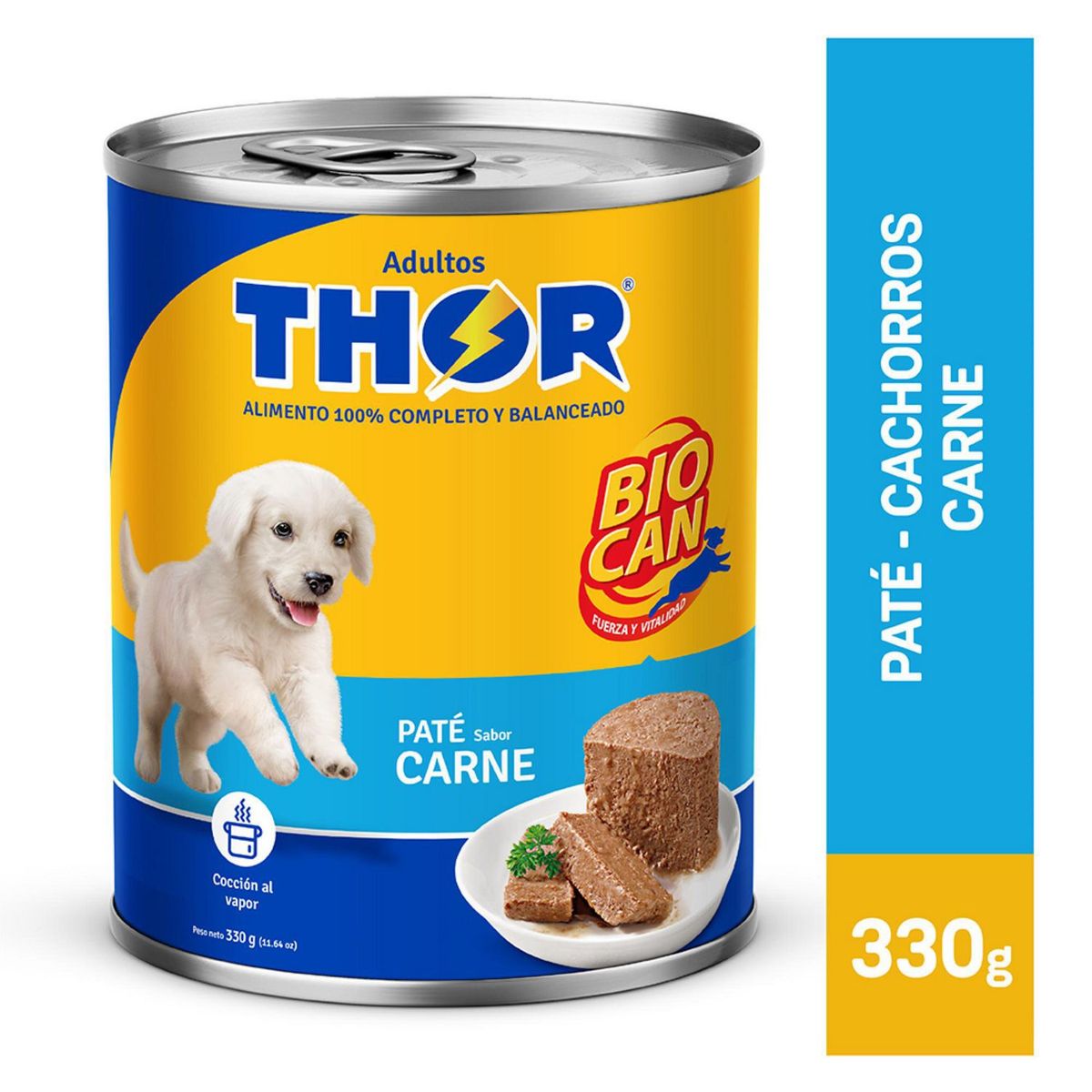 THOR - Thor Cachorros Pate para Perros Lata 330 gr Sabor Carne