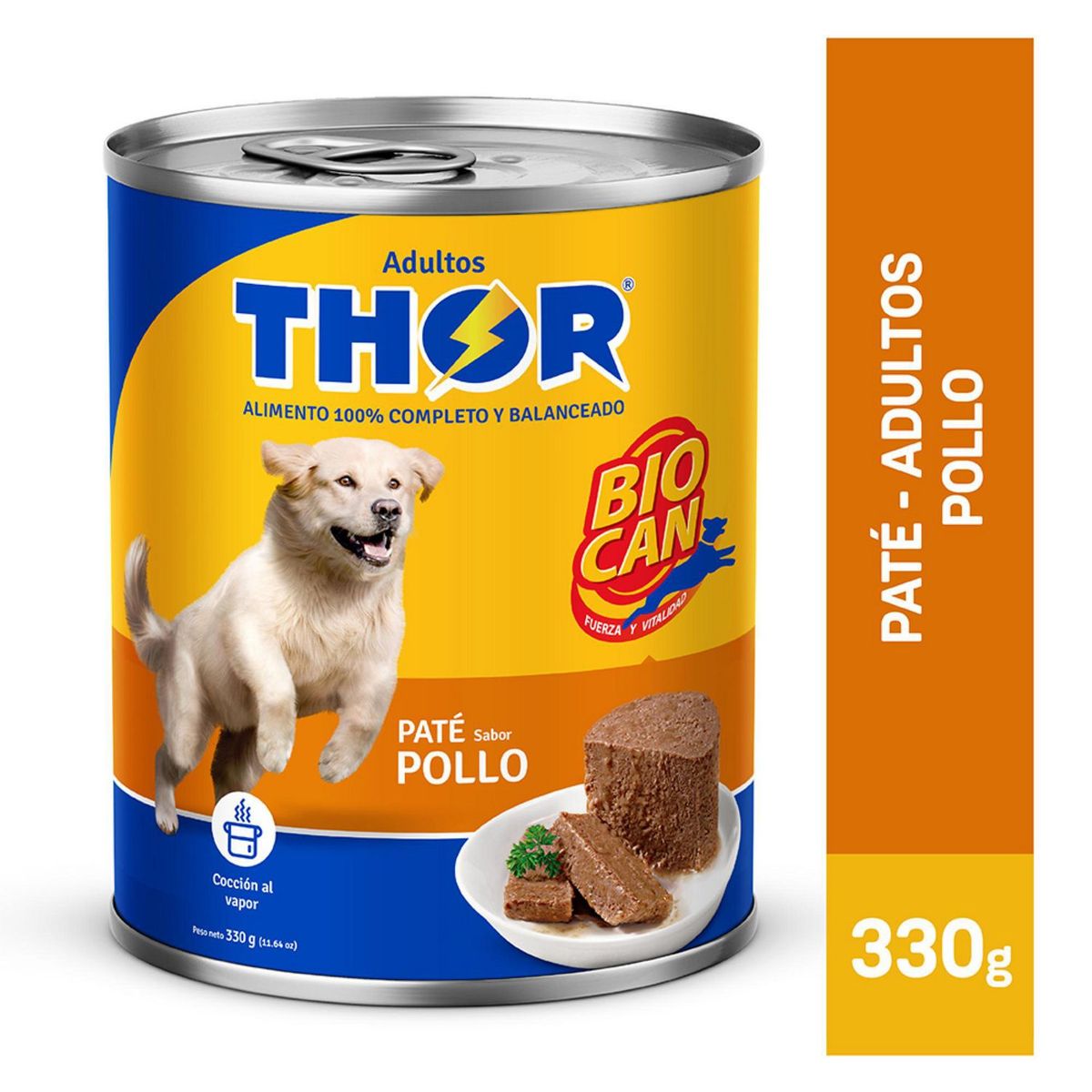 THOR - Thor Adultos Pate para Perros Lata 330 gr Sabor Pollo