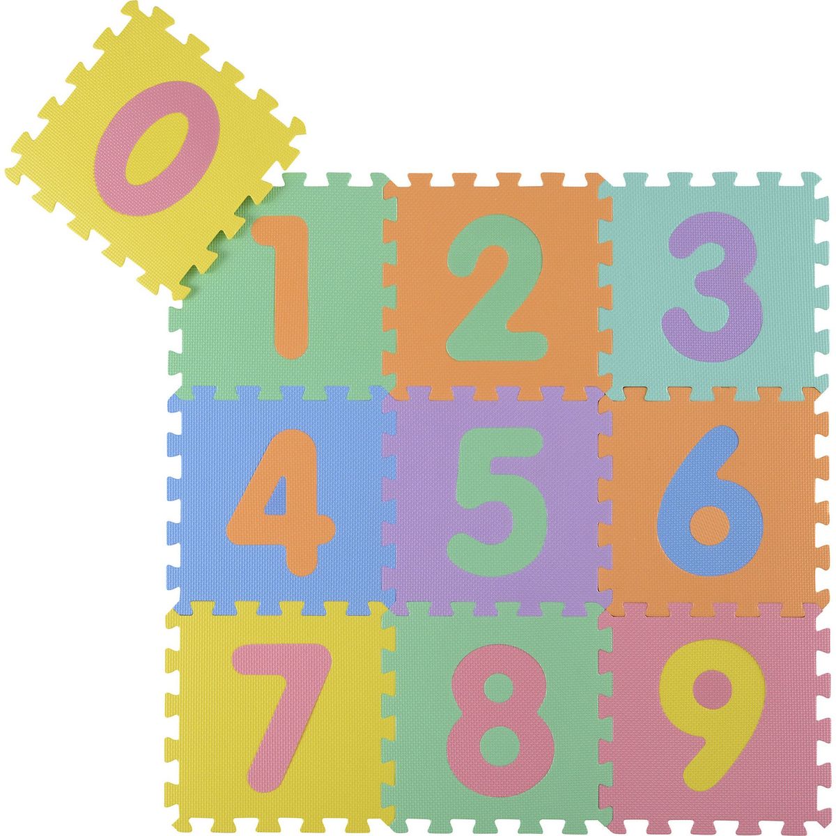 JUST HOME COLLECTION - Alfombra Puzzle Numeros 30X30 Cm