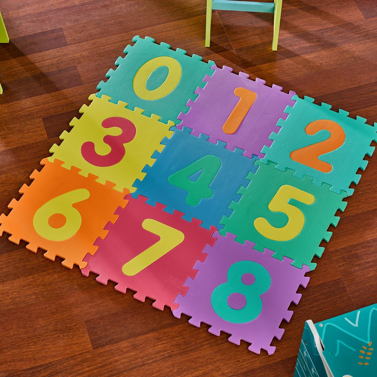 JUST HOME COLLECTION - Alfombra Puzzle Numeros 30X30 Cm