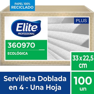 Servilleta Ecolgica Plus doblada 100und.